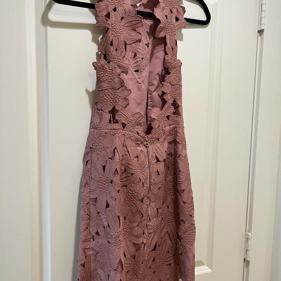 SAYLOR x Free People FP Jessa Pink Lace Mini Dress - Picture 8 of 9